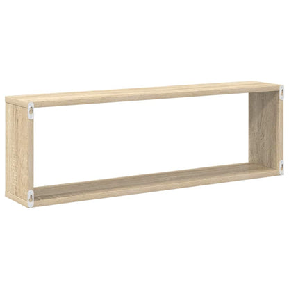 Würfelregale 2 Stk. Sonoma-Eiche 80x15x26,5 cm Holzwerkstoff