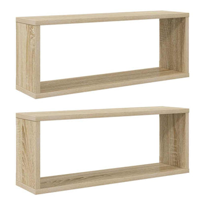 Würfelregale 2 Stk. Sonoma-Eiche 60x15x23 cm Holzwerkstoff