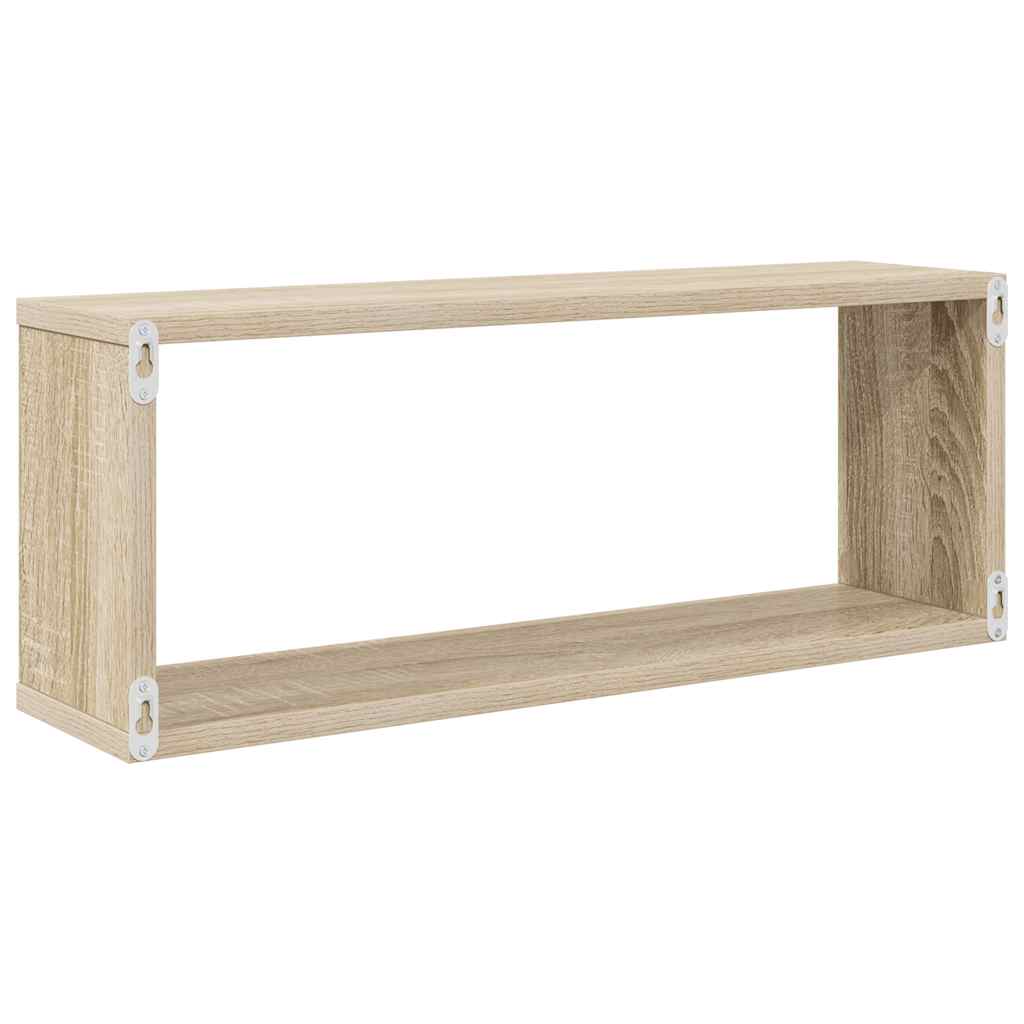 Würfelregale 2 Stk. Sonoma-Eiche 60x15x23 cm Holzwerkstoff