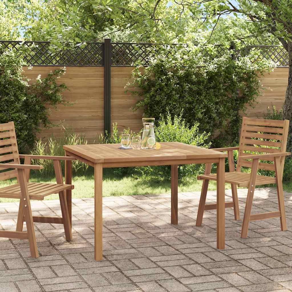 Garten-Esstisch 110x110x77 cm Massivholz Teak