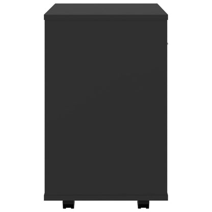 Rollschrank Schwarz 46x36x59 cm Holzwerkstoff