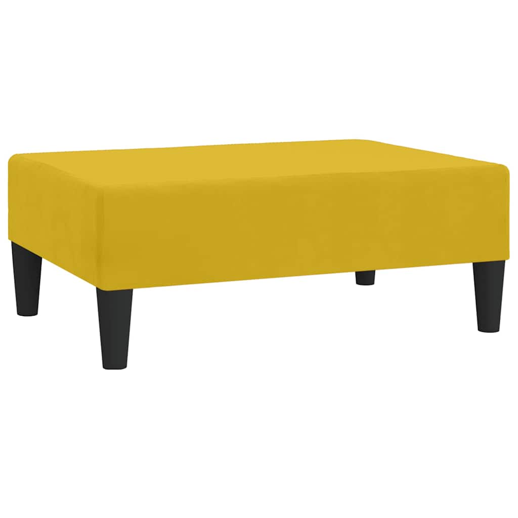 Fußhocker Gelb 78x56x32 cm Samt
