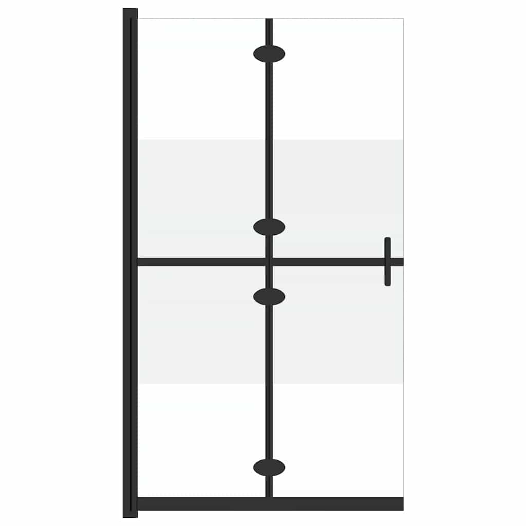 Faltbare begehbare Duschwand Halbmattiertes ESG-Glas 100x190 cm