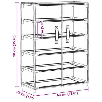 Schuhschrank Schwarz 60x28x90 cm Stoff