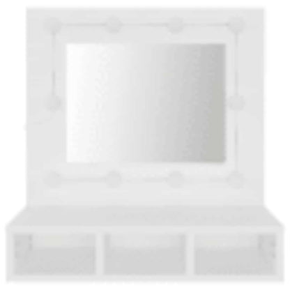 Spiegelschrank mit LED Weiß 60x31,5x62 cm