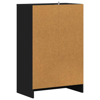 Schuhschrank Schwarz 60x35x92 cm Holzwerkstoff