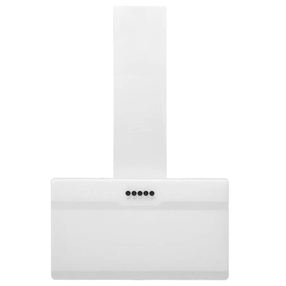 Dunstabzugshaube 60 cm Stahl und Hartglas Weiß
