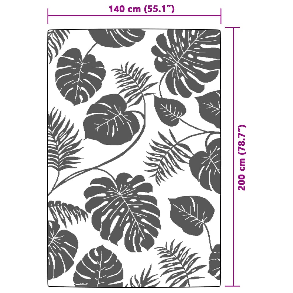 Outdoor-Teppich ARAKIL Grün 140x200 cm PP