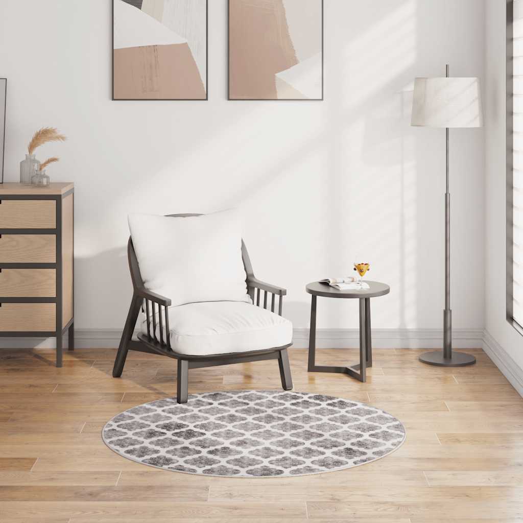 Teppich Waschbar Mehrfarbig φ120 cm Rutschfest