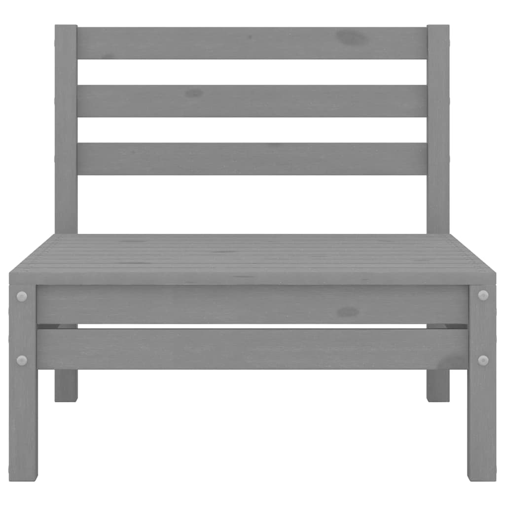 4-tlg. Garten-Lounge-Set Massivholz Kiefer Grau