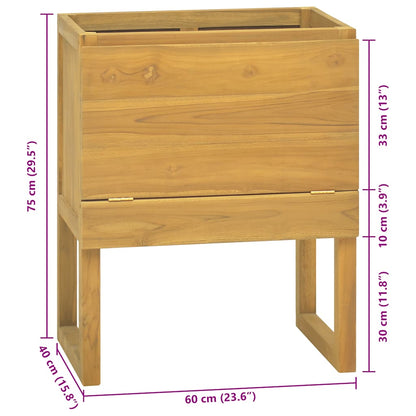 Badschrank 60x40x75 cm Massivholz Teak