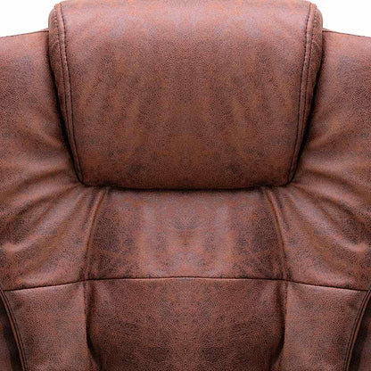 Bürostuhl mit Massagefunktion Hellbraun Wildleder-Optik