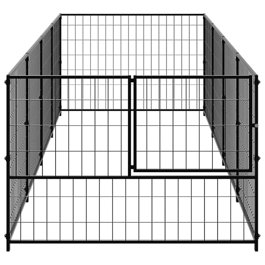Hundezwinger Schwarz 4 m² Stahl