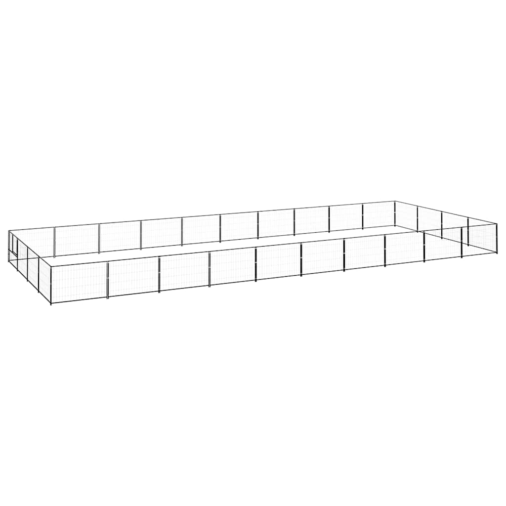 Hundezwinger Schwarz 40 m² Stahl