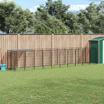Hundezwinger Schwarz 6,05 m² Stahl