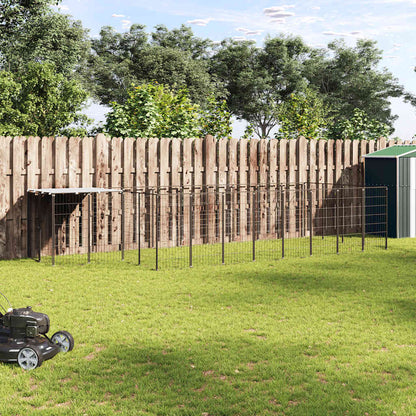 Hundezwinger Schwarz 10,89 m² Stahl