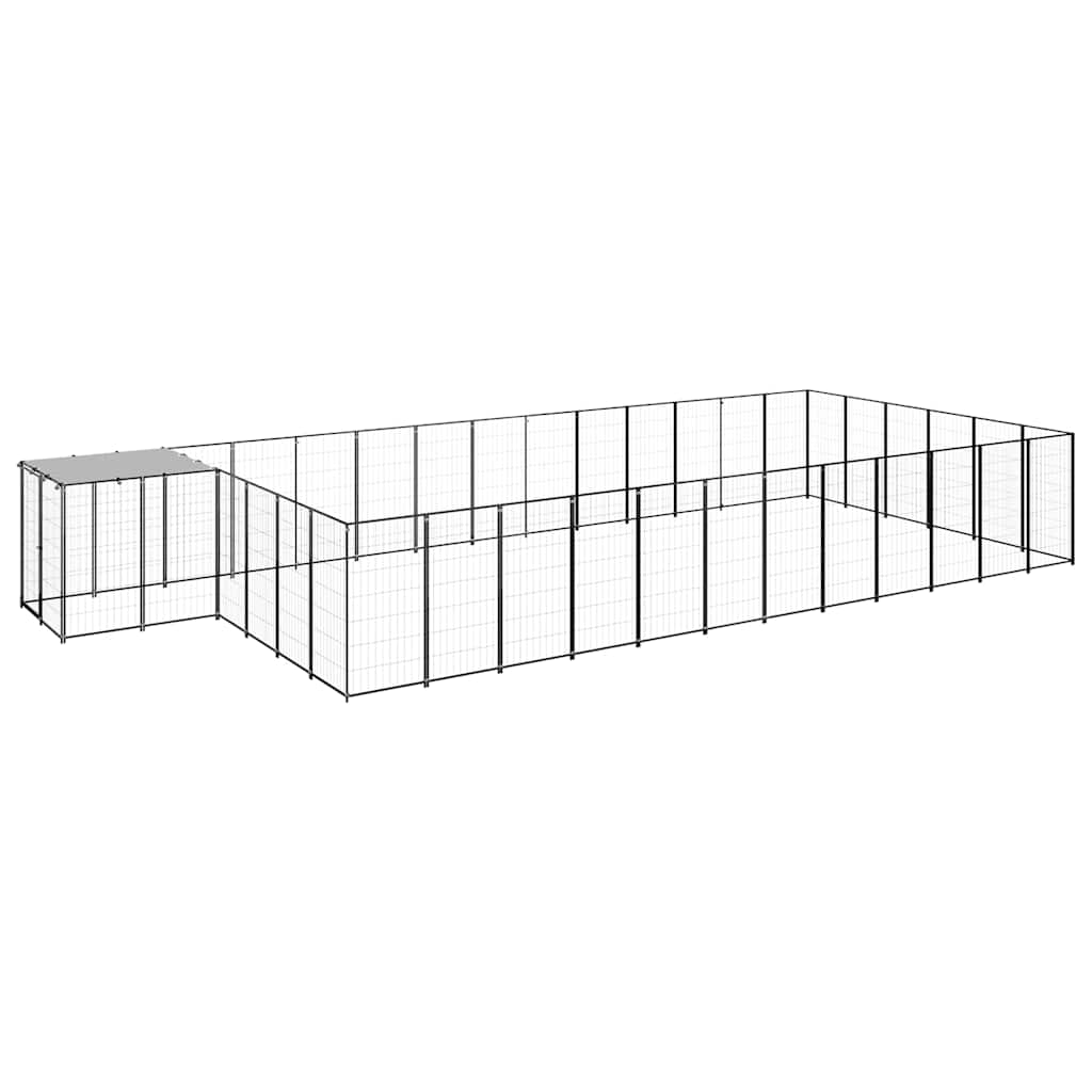 Hundezwinger Schwarz 26,62 m² Stahl