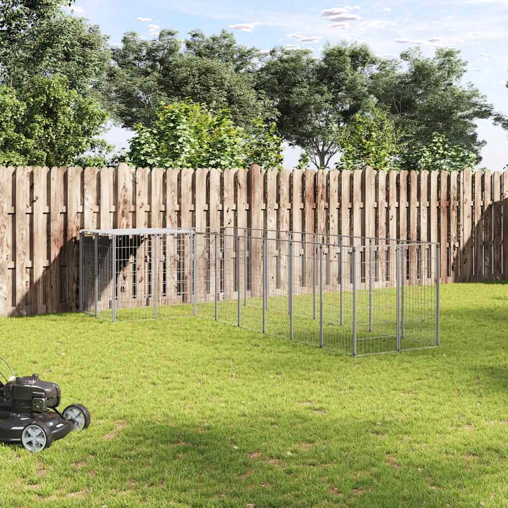 Hundezwinger Silbern 6,05 m² Stahl