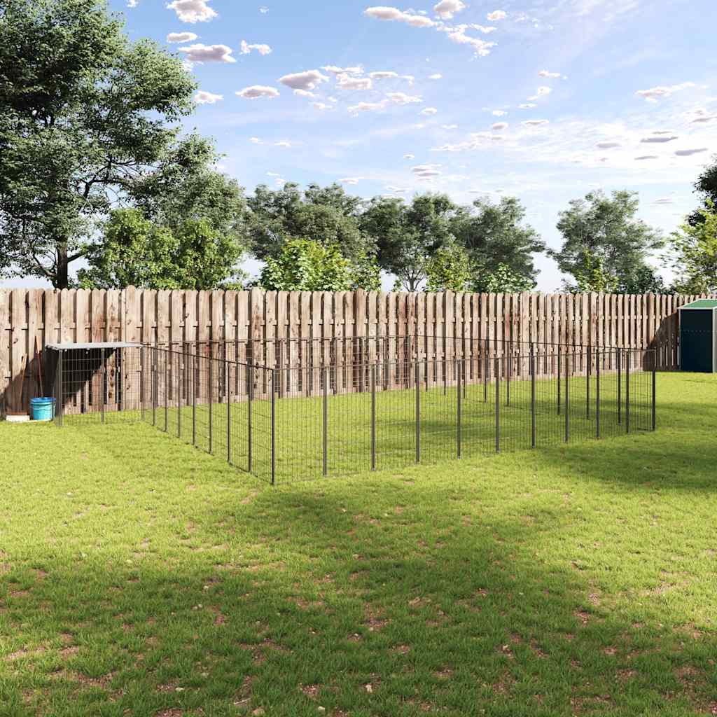 Hundezwinger Schwarz 31,46 m² Stahl