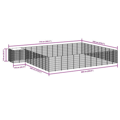 Hundezwinger Silbern 37,51 m² Stahl