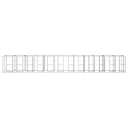 Outdoor-Hundezwinger Verzinkter Stahl 29,04 m²