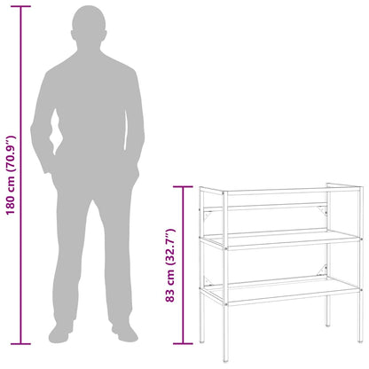 Badezimmer Waschtischgestell Schwarz 79x38x83 cm Eisen