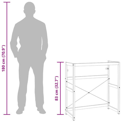 Badezimmer Waschtischgestell Schwarz 79x38x83 cm Eisen