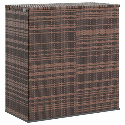 Garten-Kissenbox PE Rattan 100x49x103,5 cm Braun