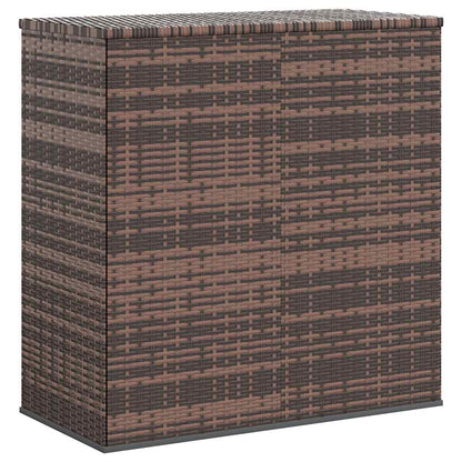 Garten-Kissenbox PE Rattan 100x49x103,5 cm Braun
