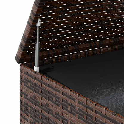 Garten-Kissenbox PE Rattan 100x49x103,5 cm Braun