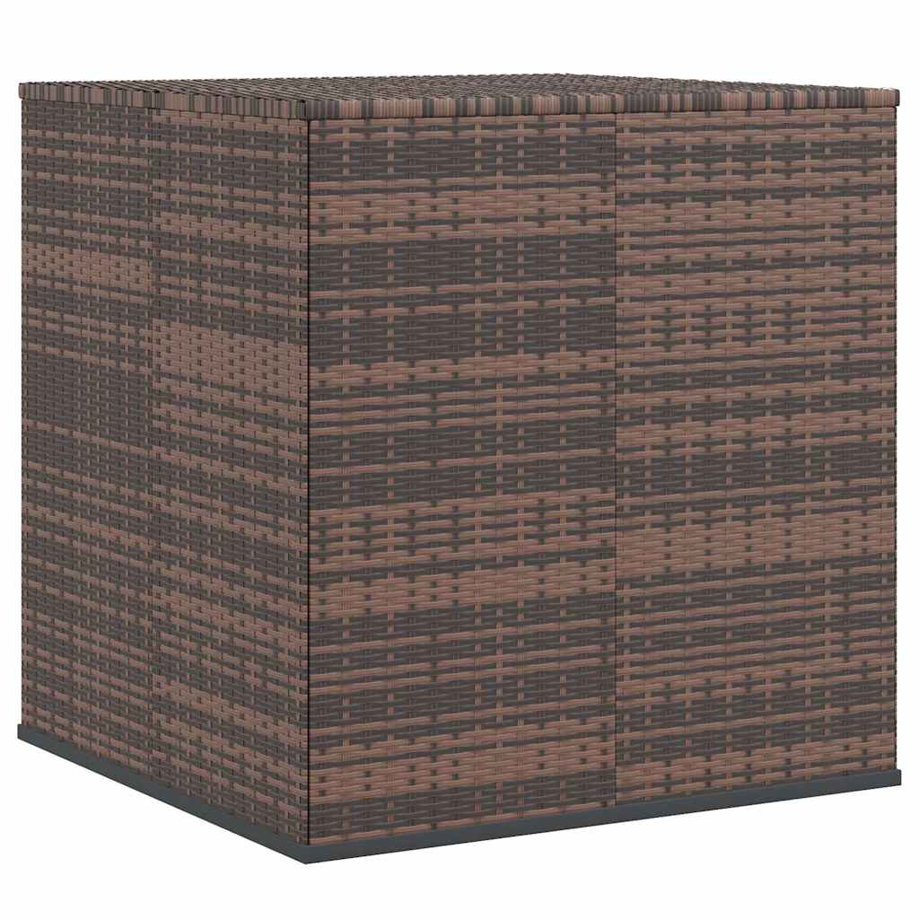 Garten-Kissenbox PE Rattan 100x97,5x104 cm Braun