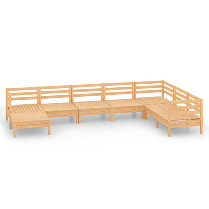 8-tlg. Garten-Lounge-Set Massivholz Kiefer