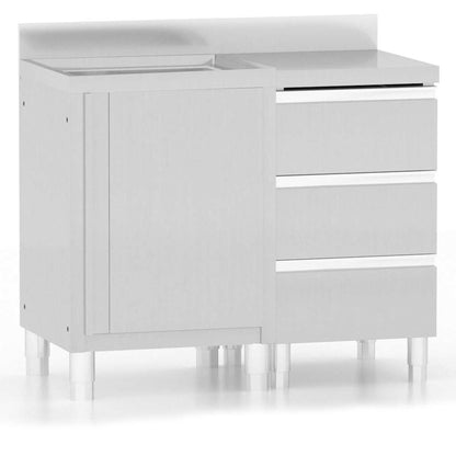 Gewerbliche Küchenschränke 2 Stk. Edelstahl