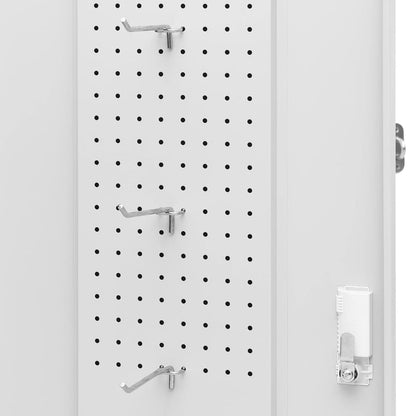 Sattelschrank Hellgrau 53x53x140 cm Stahl