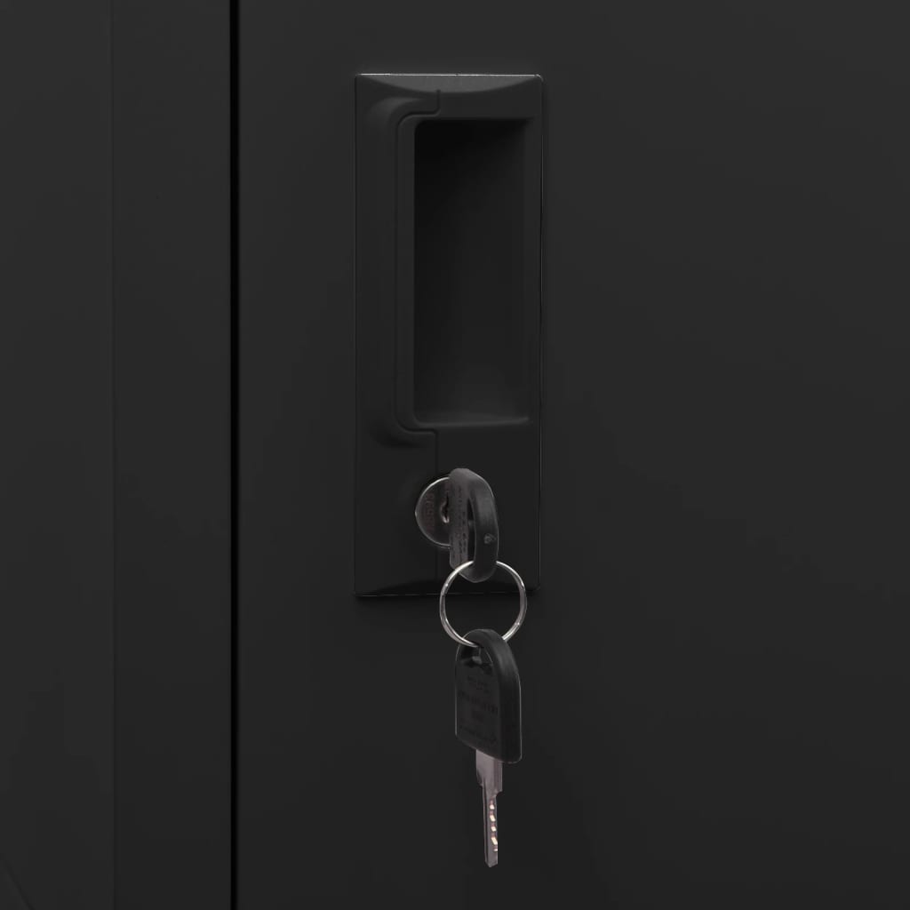 Sattelschrank Anthrazit 53x53x140 cm Stahl