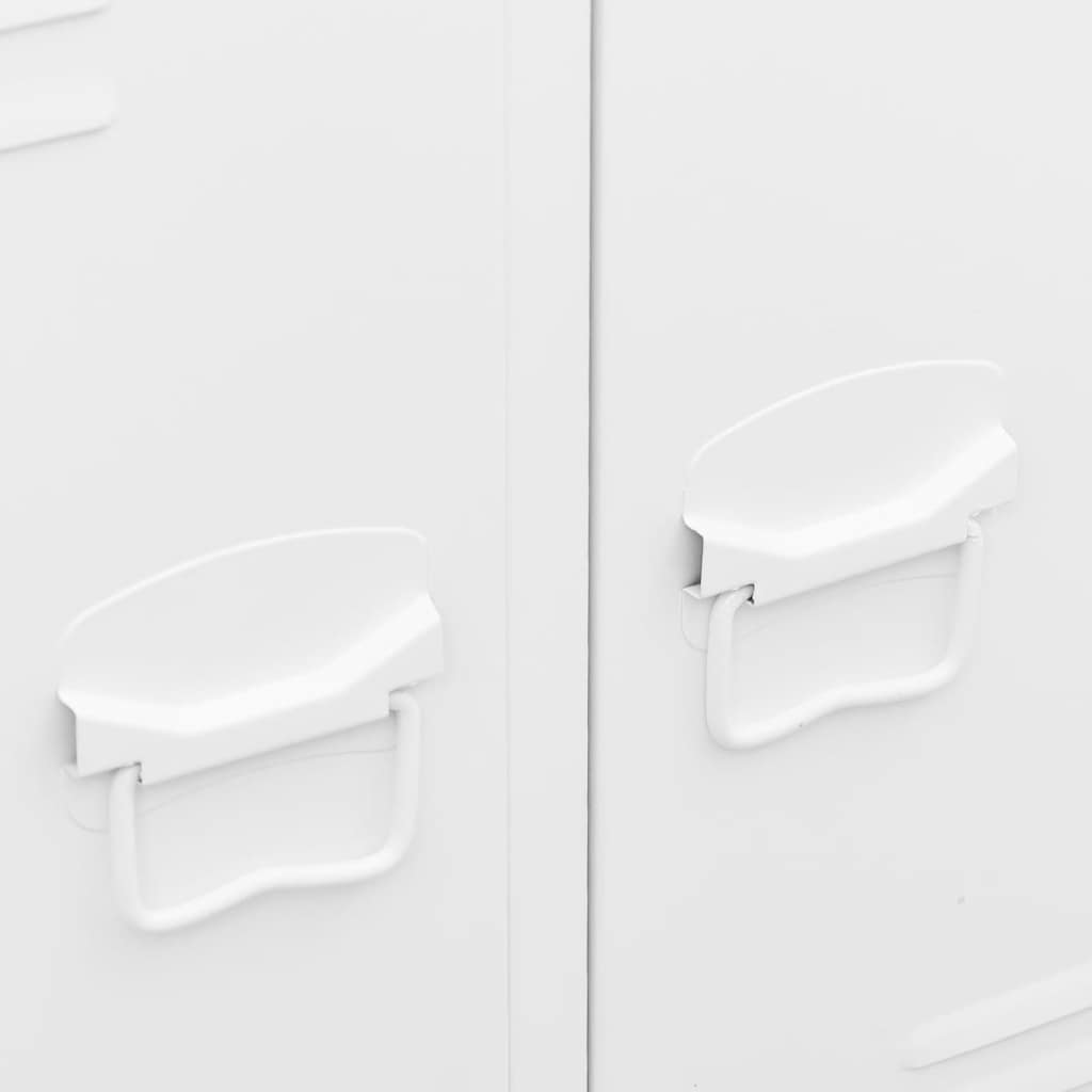 Kleiderschrank Industrie-Stil Weiß 67x35x107 cm Stahl