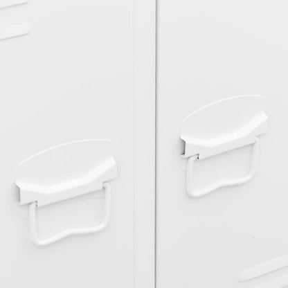 Kleiderschrank Industrie-Stil Weiß 67x35x107 cm Stahl
