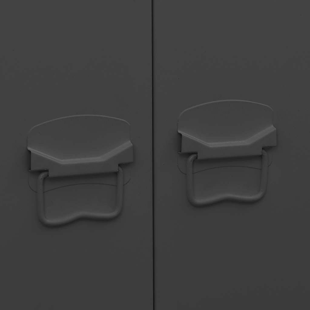 Industrial Kleiderschrank Schwarz 90x50x180 cm Metall