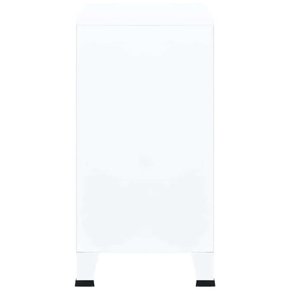 Aufbewahrungstruhe Industrial Weiß 75x40x80 cm Stahl