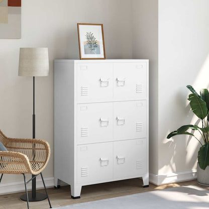 Lagerschrank Industrial Weiß 75x40x115 cm Metall