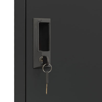Schließfachschrank Anthrazit 38x40x180 cm Stahl