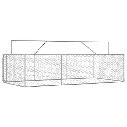 Outdoor-Hundezwinger mit Dach 400x200x150 cm