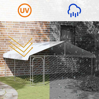 Outdoor-Hundezwinger mit Dach 300x300x150 cm