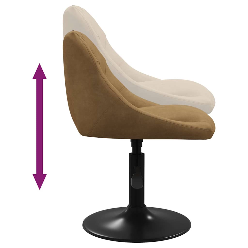 Esszimmerstuhl Braun Samt