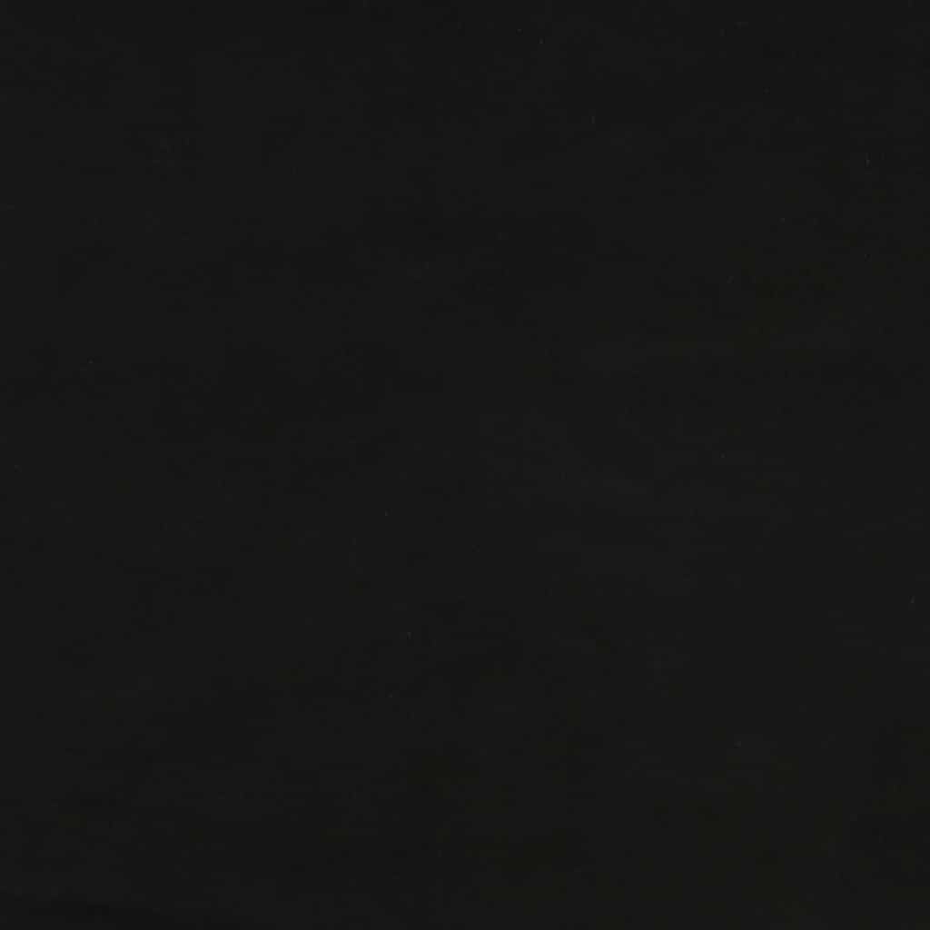 Runder Hocker Schwarz Samt