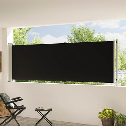 Seitenmarkise Ausziehbar 117x600 cm Schwarz