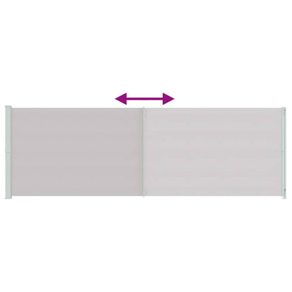 Seitenmarkise Ausziehbar 200x600 cm Grau