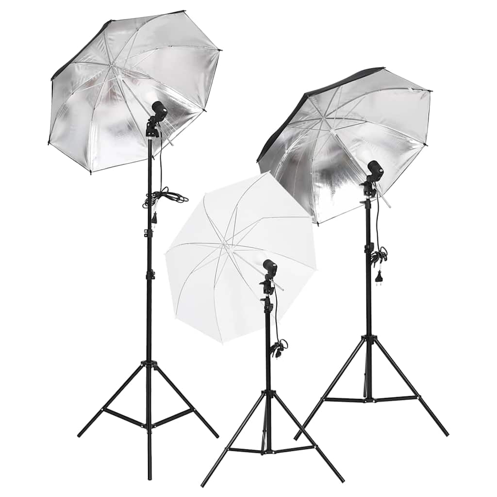 Fotostudio-Beleuchtung Set mit Stativen & Schirmen