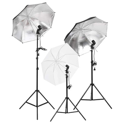 Fotostudio-Beleuchtung Set mit Stativen & Schirmen