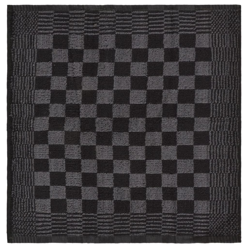 10-tlg. Handtuch-Set Schwarz und Grau Baumwolle